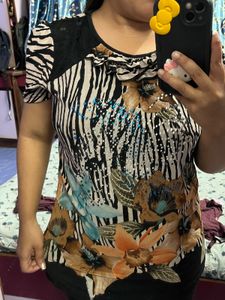 Pintrest korean Floral Print Top