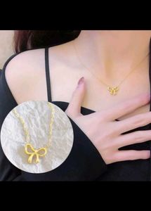 Gold Bow Necklace