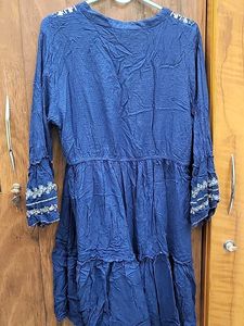 Boho Embroidered Tunic Dress
