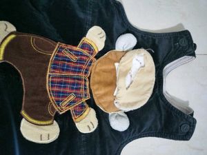 Boy Cute Teddy Dungaree