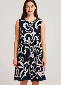 Abstract Sleeveless Dress
