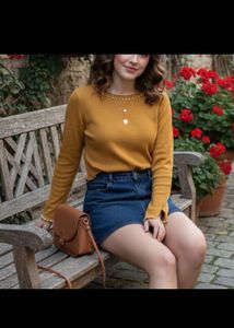 Mustard Knit Top