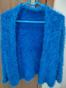 Fluffy Blue Cardigan