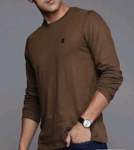 Brown Long Sleeve T-Shirt for men