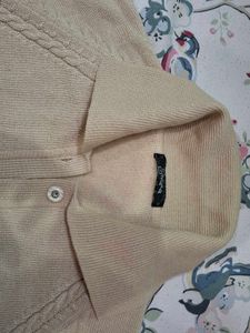 Belted Cream Knit Cardigan