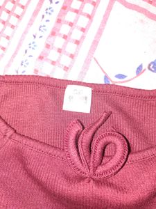 Street Style Store (SSS) - Maroon Crop Top