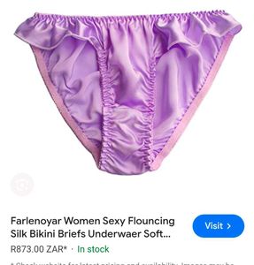 Sexy Flouncing Silk Bikini Briefs