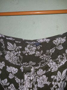 Floral Print Peasant Top