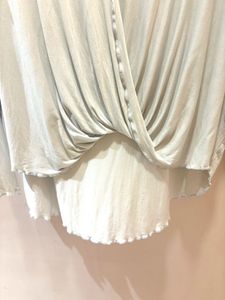 Twist Front Long Sleeve High Low Top