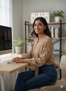 ✨ Architectural Chic: The Taupe Drape Blouse! 🧵