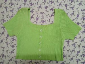 Cute Green Knit Top