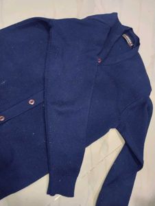 Blue Cardigan Sweater