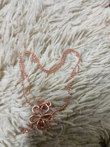 Rose Colored Flower Necklace