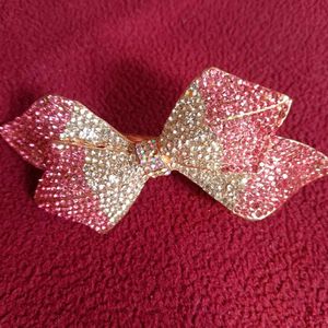 Sparkling Rhinestone Hair Bow Clip