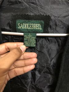 Saddlebred Black Leather Waistcoat
