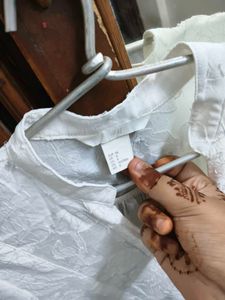 H&amp;M White Lace-Up One Peice