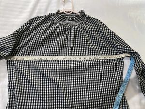 Checkered Blouse Bust 36/38/40