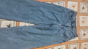 Straight Leg Blue Jeans