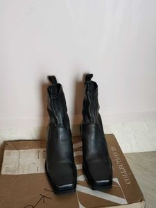Zara Square Toe Cowboy Ankle Boots
