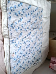Blue Floral Print Single Bedsheet