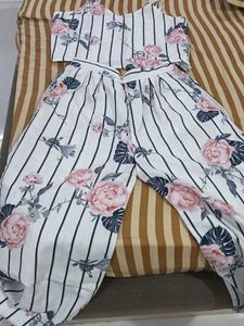 Girls Floral Print Cord Set