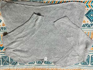 Women Semi Winter Sweater Grey Coloured