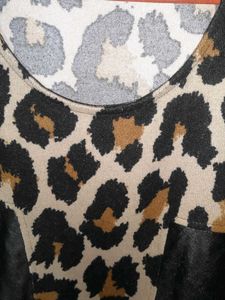 Derek Heart Leopard Print Winter Dress