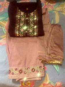 Purple Colour Kurta Salwar Dupatta Set