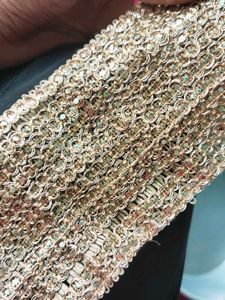 Gold Embellished Saree Less