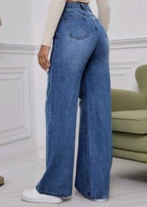 Ripped Wide Leg Jeans