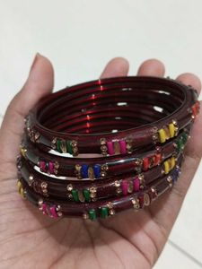 Colorful Beaded Bangle Set