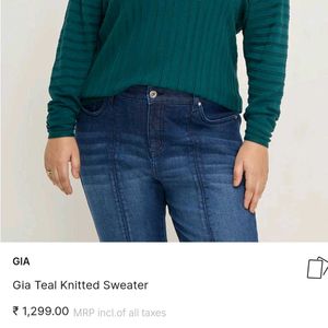 Teal Knitted Sweater