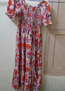 Floral Smocked Midi Dress