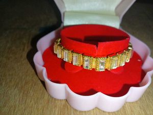 Gold &amp; Crystal Link Bracelet
