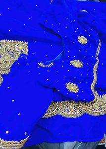 Blue Saree Party Wear