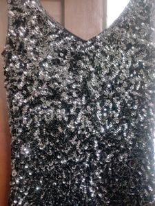 Black Sequence Mini Dress