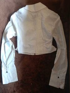 White Fitted Button-Down Shirt