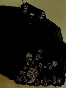 Black Embellished Co-ord Set