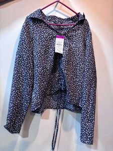 Floral Print Tie-Front Top
