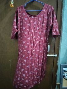 Burgundy Floral Print Tunic