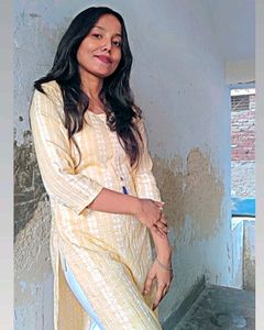 Beautiful Nude A Line Cotton Blend Kurta