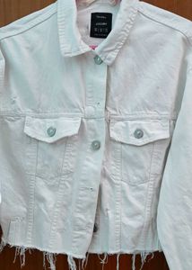 BERSHKA Ripped Denim Jacket