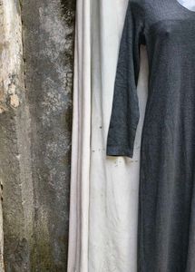 I. Elegant Grey Midi Dress
