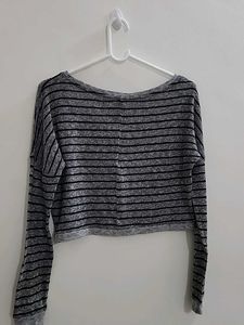 Striped Cropped Long Sleeve