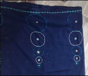 Blue Casual Georgette Saree