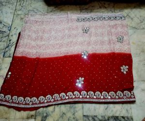 Red and creame Saree with heavy work ✨😍 #Saree