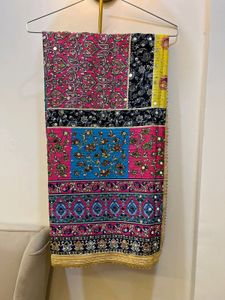 Karachi Heavy Mirror Work Dupatta ( multicolour)