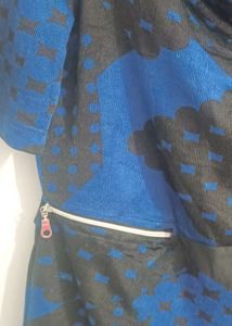 Abstract Print Cowl Neck Tunic
