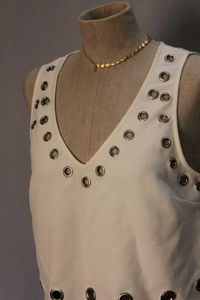 Forever 21 White Embellished Tank Top