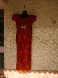Rust couture Gown